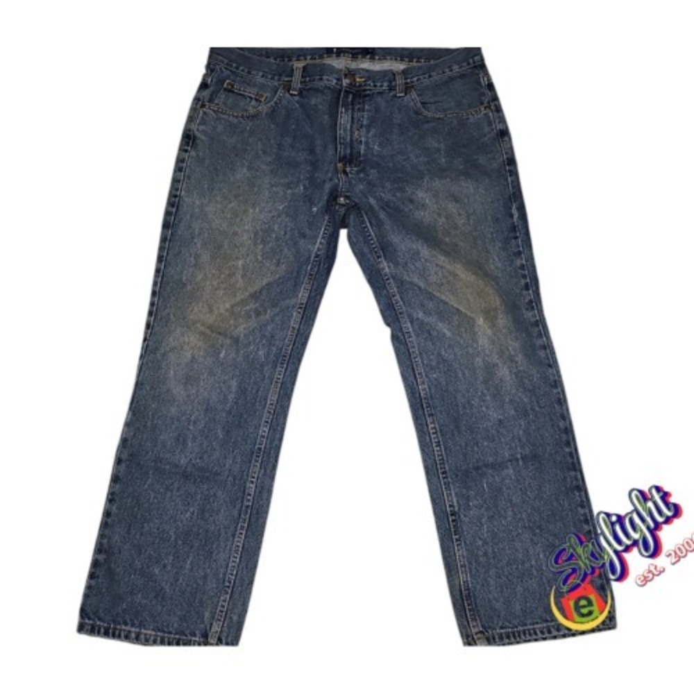 Lanesboro Mens Blue Straight Leg Denim Jeans Golf Work Jeans 38x30